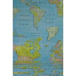 Bavlna s mapou světa